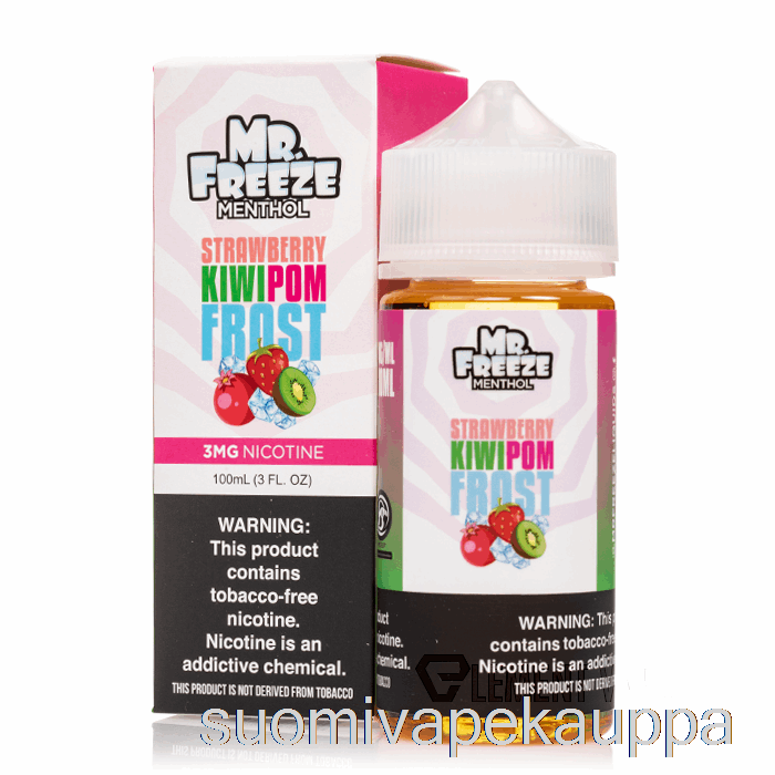 Vape Netistä Mansikka Kiivi Pom Frost - Mr Freeze - 100ml 3mg